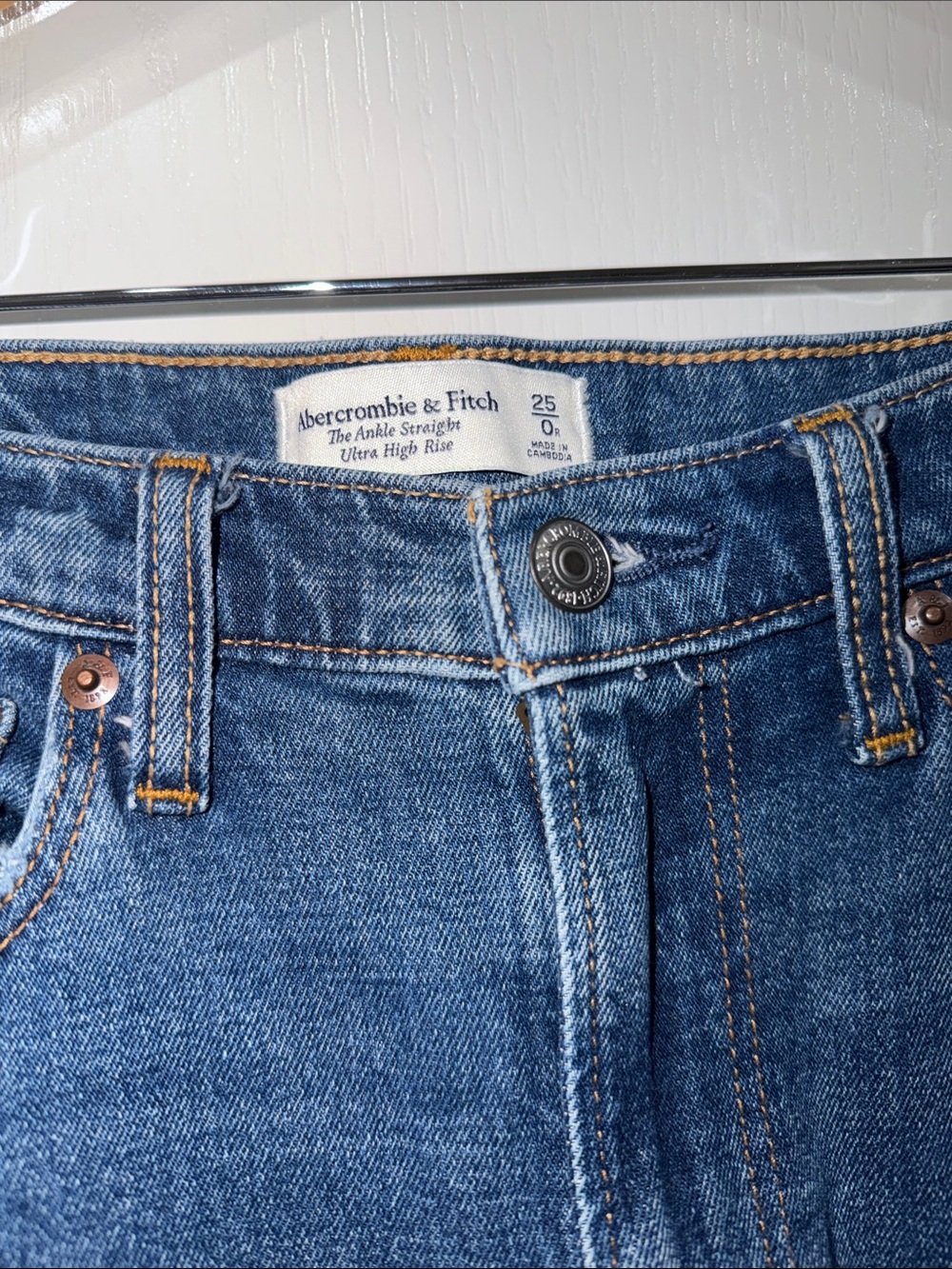 Abercrombie & Fitch The Ankle Straight ultra high rise Jeans 25/0 regular - Picture 4 of 8